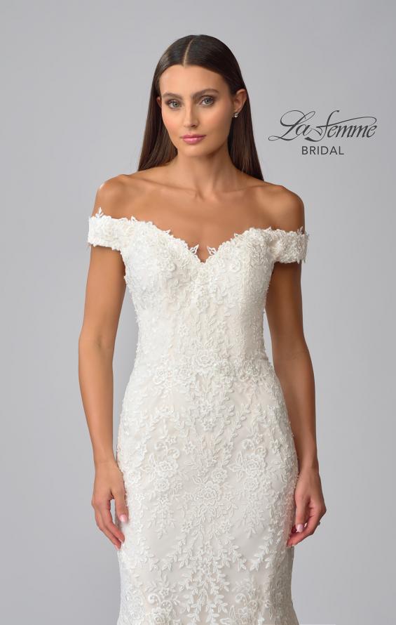 Picture of: Gorgeous Lace Off the Shoulder Mermaid Wedding Gown in IIB, Style: B1043, Detail Picture 29