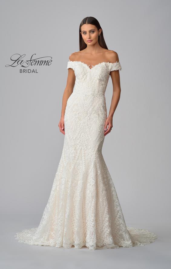 Picture of: Gorgeous Lace Off the Shoulder Mermaid Wedding Gown in IIB, Style: B1043, Detail Picture 37