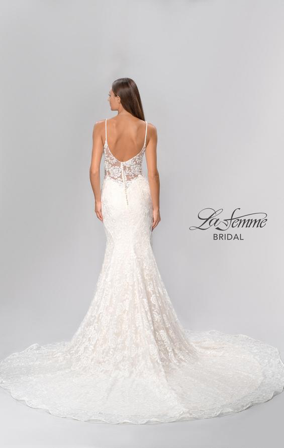 Picture of: Stunning Lace Fitted Gown with Sheer Back in III, Style: B1052, Detail Picture 12