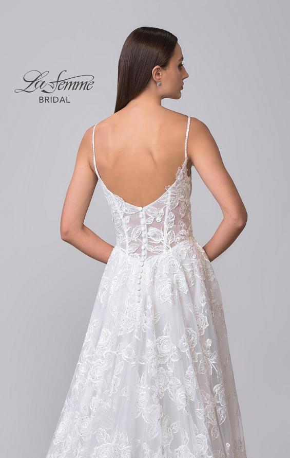 Picture of: Lace A-Line Wedding Dress with Slit and Deep V in III, Style: B1056, Detail Picture 17