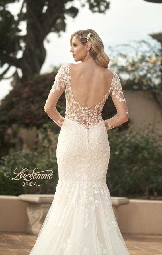 Picture of: Mermaid Dress with Stunning Lace and Sheer Sleeves in III, Style: B1091, Detail Picture 2