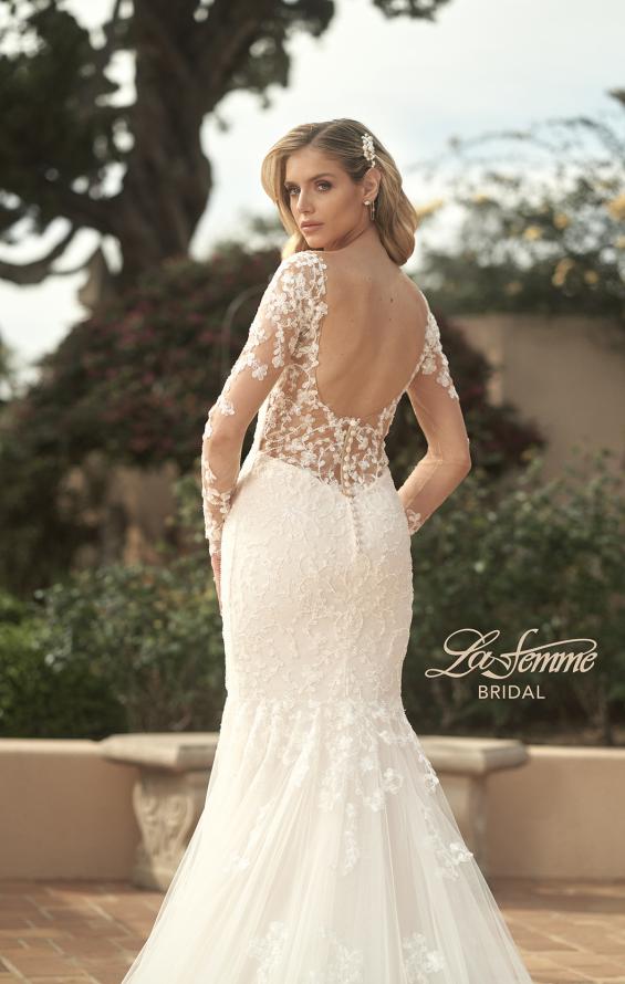 Picture of: Mermaid Dress with Stunning Lace and Sheer Sleeves in III, Style: B1091, Detail Picture 6