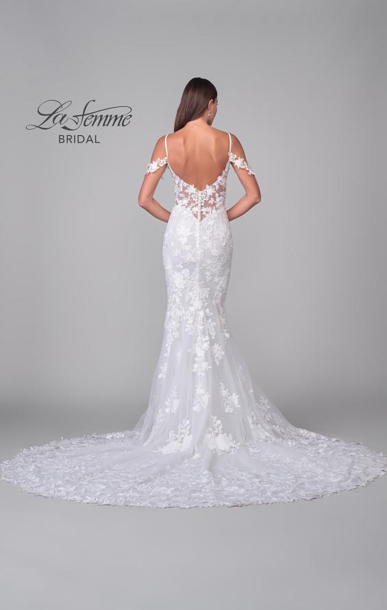 Picture of: Lace Trumpet Wedding Dress with Off the Shoulder Straps in IIII, Style: B1240, Detail Picture 8