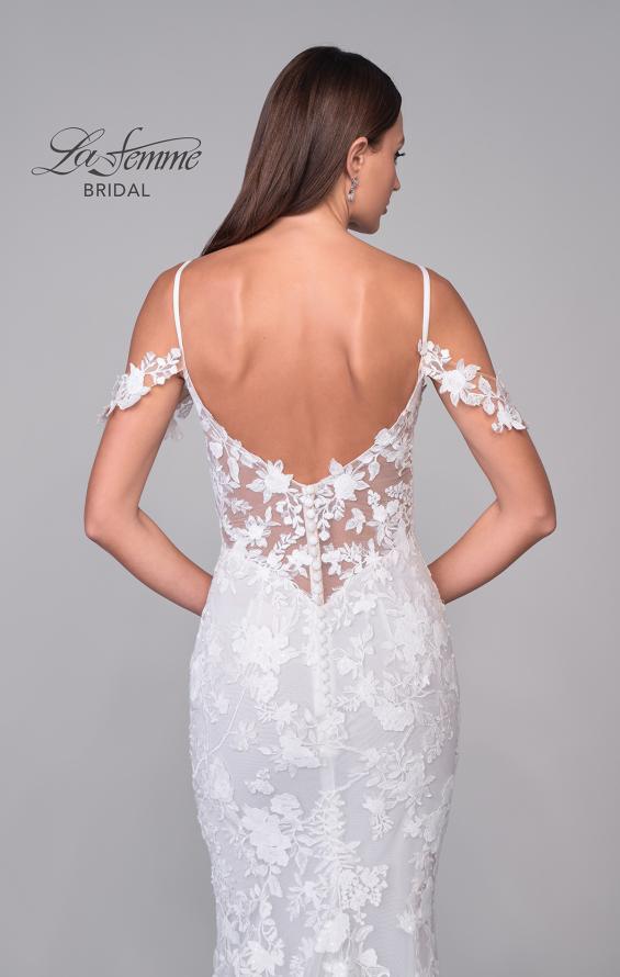 Picture of: Lace Trumpet Wedding Dress with Off the Shoulder Straps in IIII, Style: B1240, Detail Picture 10