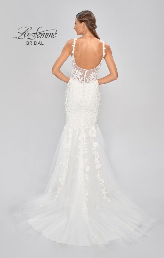 Picture of: Illusion Lace Back Wedding Gown with Trumpet Skirt in IIII, Style: B1034, Detail Picture 14