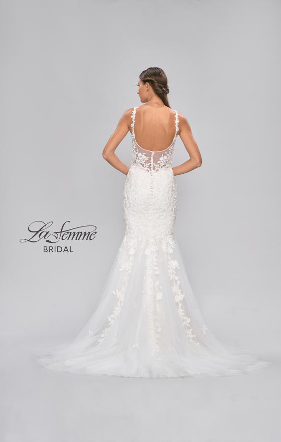 Picture of: Illusion Lace Back Wedding Gown with Trumpet Skirt in IIII, Style: B1034, Detail Picture 15