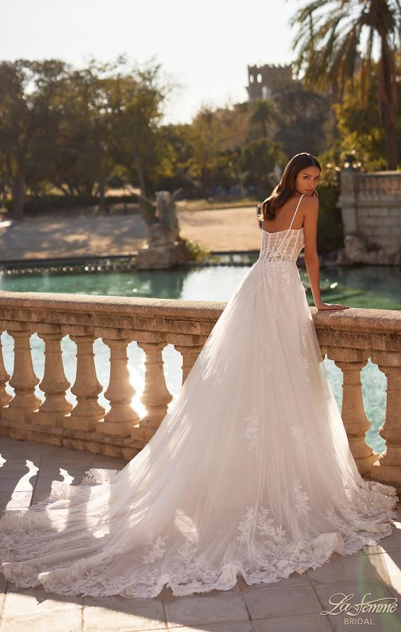 Picture of: Stunning Lace and Tulle Wedding Dress with Soft Ruched Bodice and Illusion Details in IIIII, Style: B1345, Main Picture