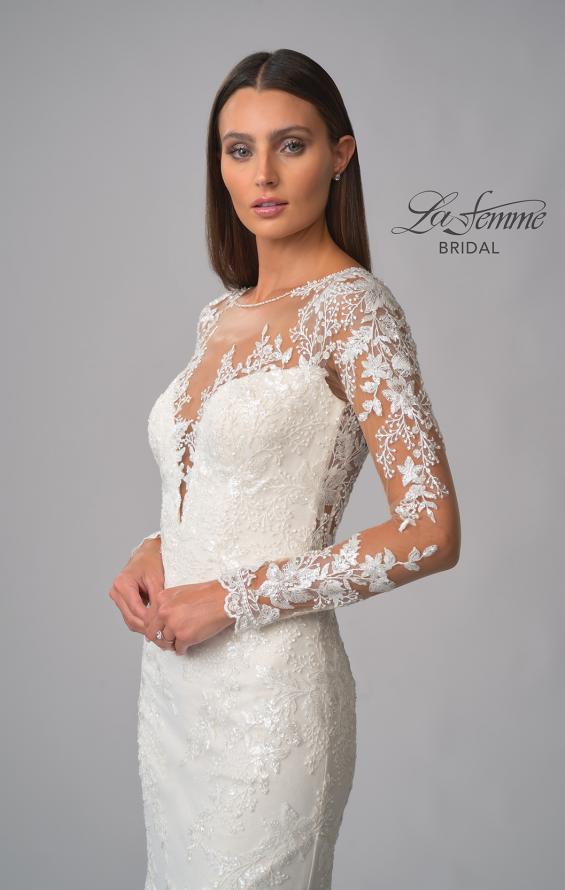 Picture of: Trumpet Gown with Elegant Lace and Scallop Detailing in IIIII, Style: B1163, Detail Picture 10