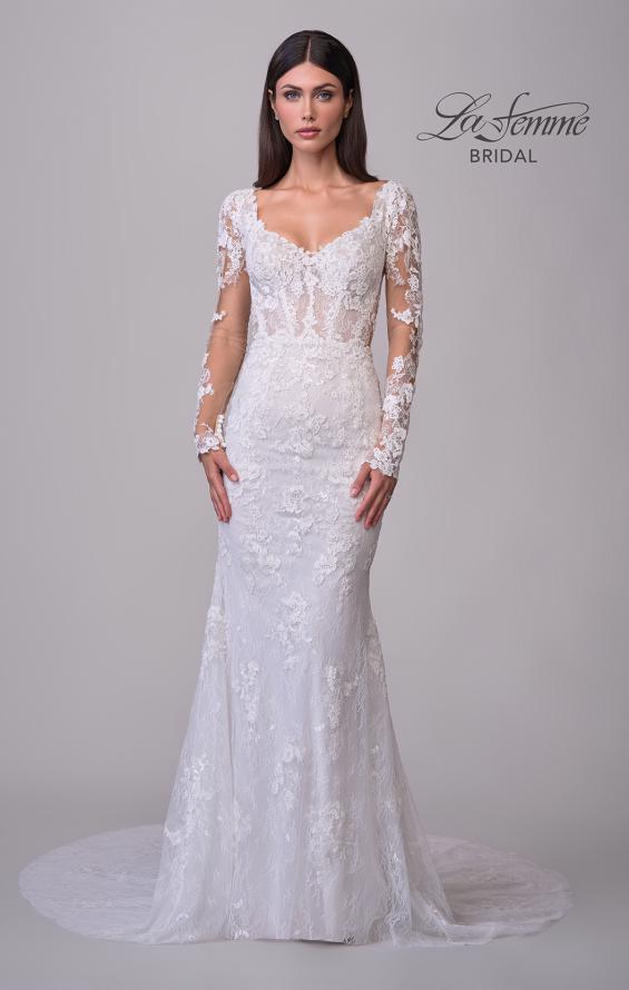 Picture of: Long Sleeve Wedding Dress with Beautiful Lace and Boning Detail in IIIII, Style: B1290, Detail Picture 12