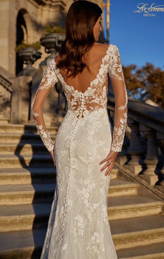 Picture of: Long Sleeve Wedding Dress with Beautiful Lace and Boning Detail in IIIII, Style: B1290, Detail Picture 2