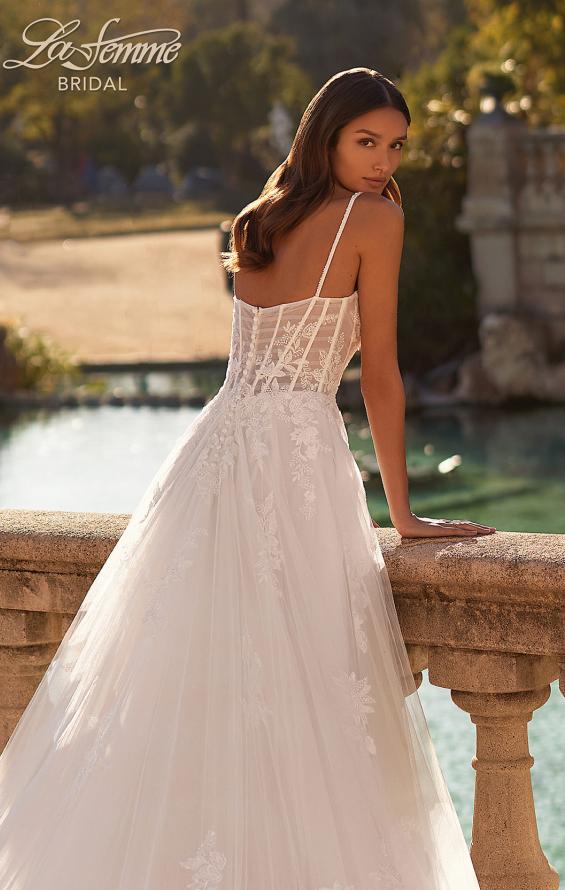 Picture of: Stunning Lace and Tulle Wedding Dress with Soft Ruched Bodice and Illusion Details in IIIII, Style: B1345, Detail Picture 4