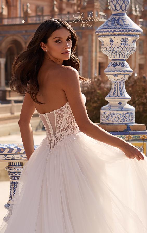 Picture of: Stunning Strapless Lace Corset Wedding Dress with Tulle Skirt in IIIII, Style: B1468, Detail Picture 4