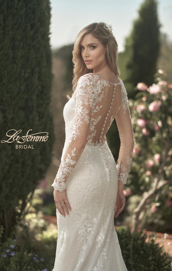 Picture of: Trumpet Gown with Elegant Lace and Scallop Detailing in IIIII, Style: B1163, Detail Picture 6