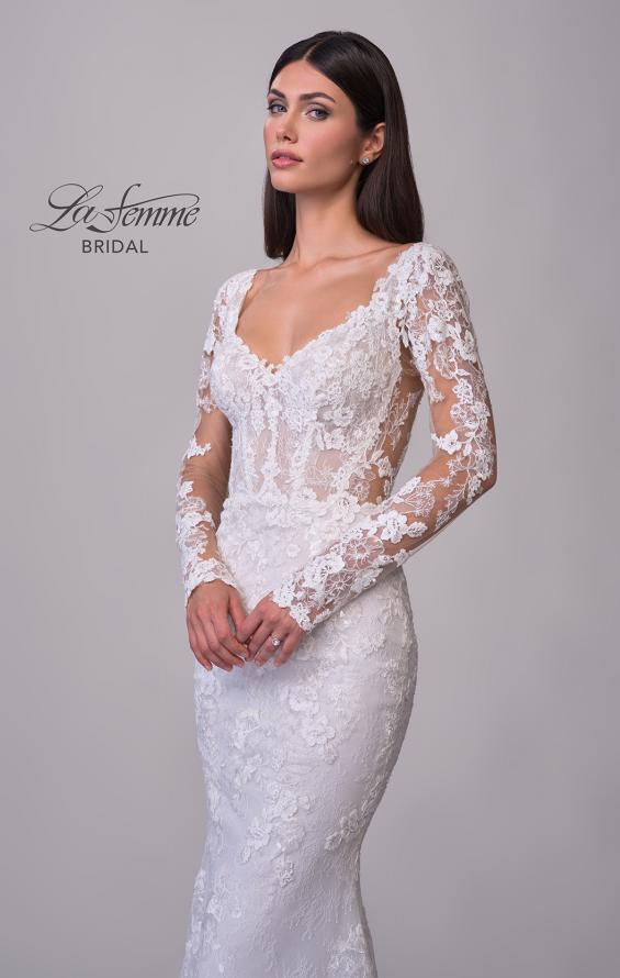 Picture of: Long Sleeve Wedding Dress with Beautiful Lace and Boning Detail in IIIII, Style: B1290, Detail Picture 7