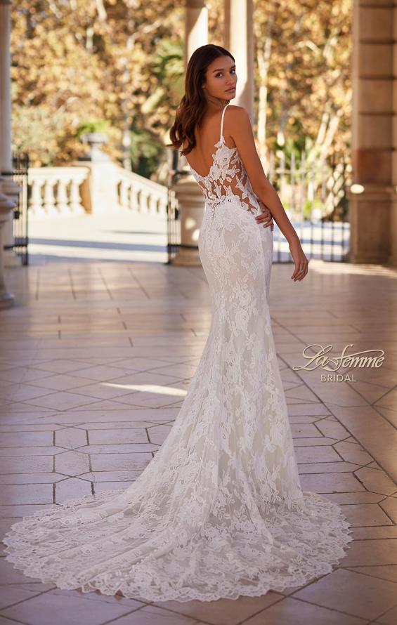 Picture of: Beautiful Lace Wedding Gown with Illusion Lace Back and Beaded Straps in IIINI, Style: B1314, Main Picture