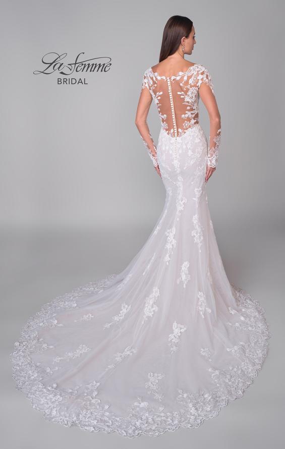 Picture of: Long Sleeve Lace Gown with Beautiful Train and Illusion Back in IIINI, Style: B1248, Detail Picture 8