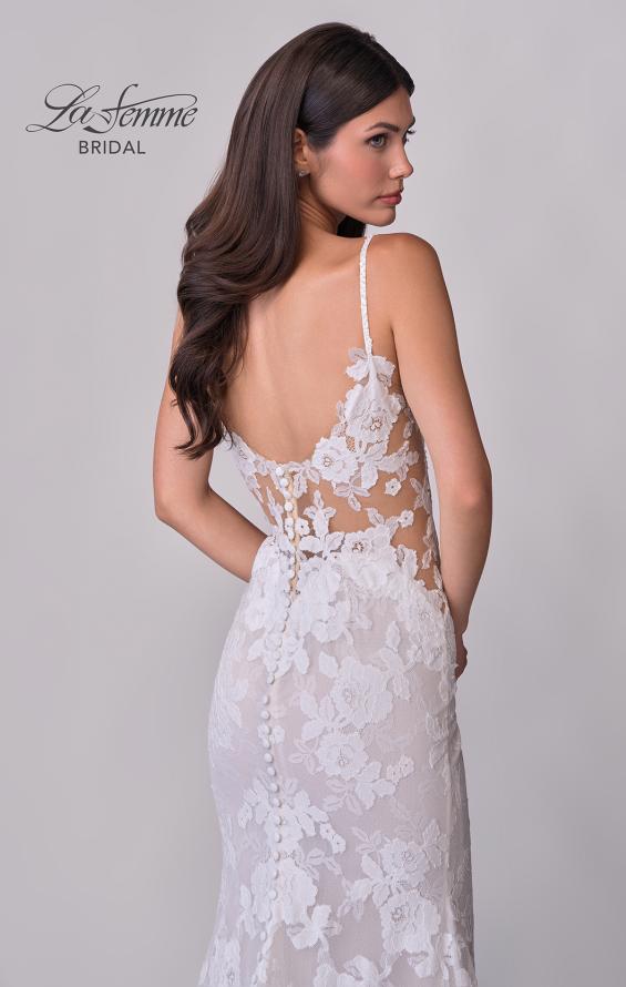 Picture of: Beautiful Lace Wedding Gown with Illusion Lace Back and Beaded Straps in IIINI, Style: B1314, Detail Picture 8