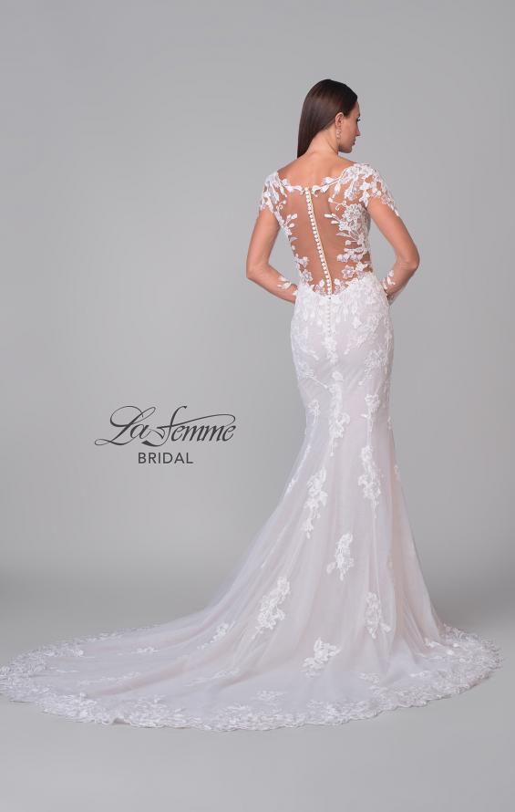 Picture of: Long Sleeve Lace Gown with Beautiful Train and Illusion Back in IIINI, Style: B1248, Detail Picture 9