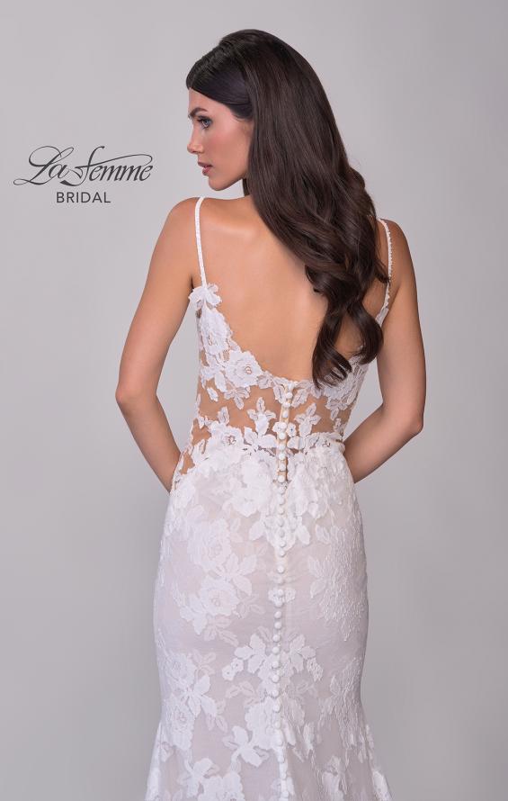 Picture of: Beautiful Lace Wedding Gown with Illusion Lace Back and Beaded Straps in IIINI, Style: B1314, Detail Picture 9