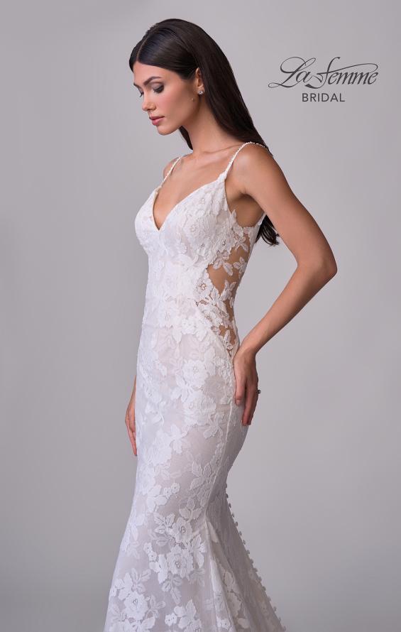 Picture of: Beautiful Lace Wedding Gown with Illusion Lace Back and Beaded Straps in IIINI, Style: B1314, Detail Picture 10