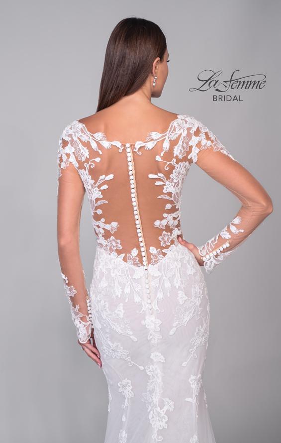 Picture of: Long Sleeve Lace Gown with Beautiful Train and Illusion Back in IIINI, Style: B1248, Detail Picture 11