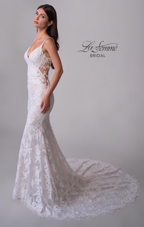 Picture of: Beautiful Lace Wedding Gown with Illusion Lace Back and Beaded Straps in IIINI, Style: B1314, Detail Picture 12