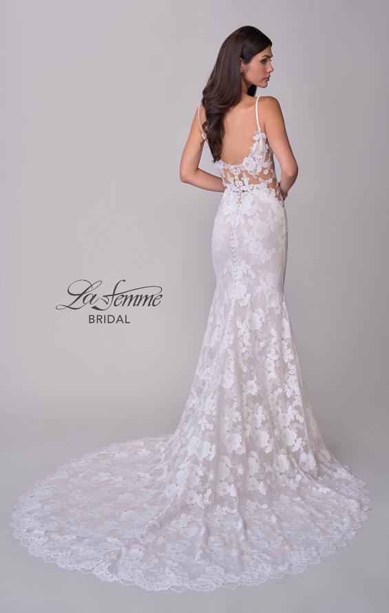 Picture of: Beautiful Lace Wedding Gown with Illusion Lace Back and Beaded Straps in IIINI, Style: B1314, Detail Picture 6