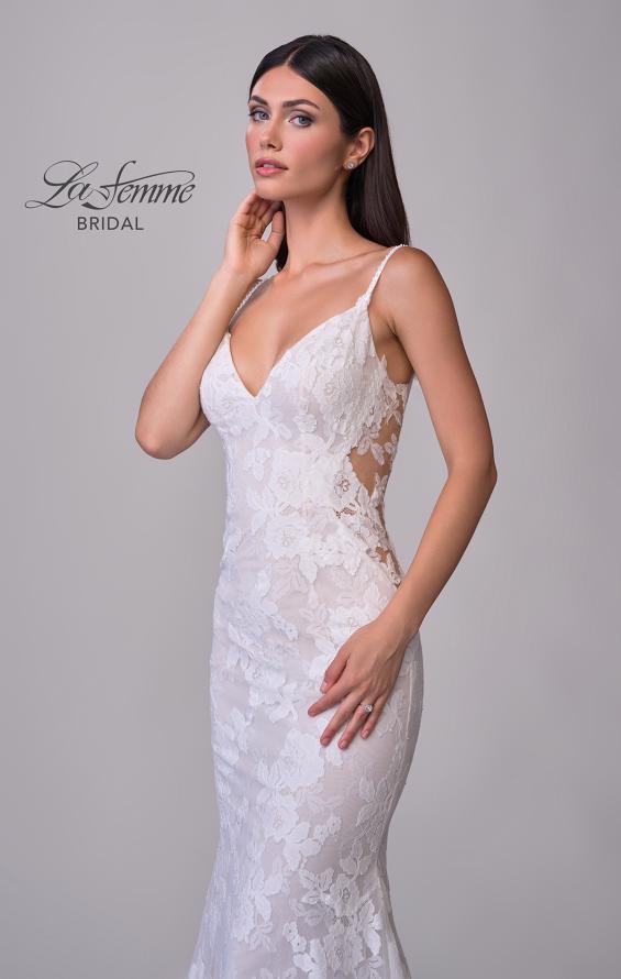 Picture of: Beautiful Lace Wedding Gown with Illusion Lace Back and Beaded Straps in IIINI, Style: B1314, Detail Picture 7