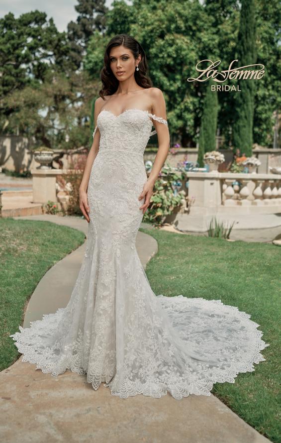 Picture of: Chic Off the Shoulder Lace Gown with Sweetheart Neckline and Illusion Back in IIINII, Style: B1267, Main Picture