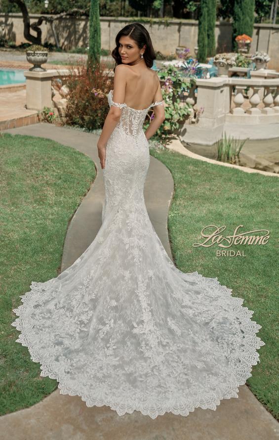 Picture of: Chic Off the Shoulder Lace Gown with Sweetheart Neckline and Illusion Back in IIINII, Style: B1267, Back Picture