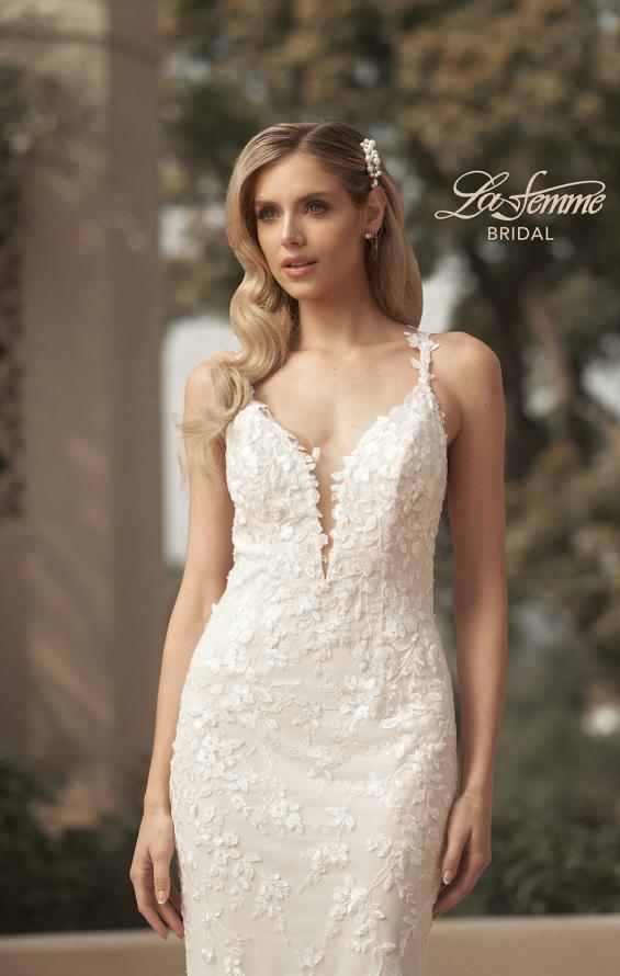 Picture of: Lace Gown with Gorgeous Clover Train and Open Back in IIINII, Style: B1241, Detail Picture 1