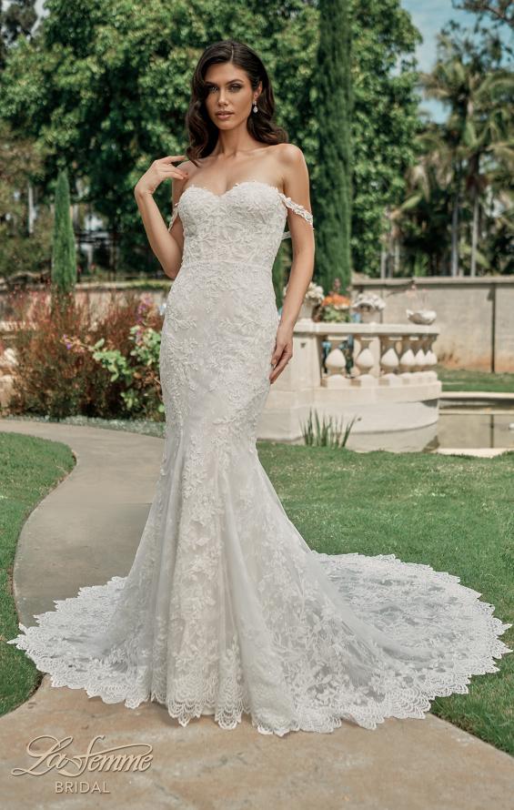 Picture of: Chic Off the Shoulder Lace Gown with Sweetheart Neckline and Illusion Back in IIINII, Style: B1267, Detail Picture 3