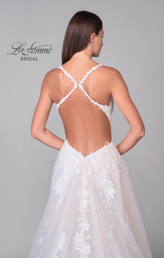 Picture of: Pretty A-Line Gown with Square Neckline and Lace Applique in IIINW, Style: B1287, Detail Picture 9