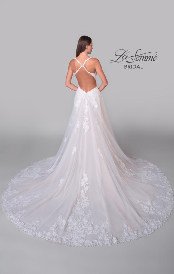 Picture of: Pretty A-Line Gown with Square Neckline and Lace Applique in IIINW, Style: B1287, Detail Picture 6