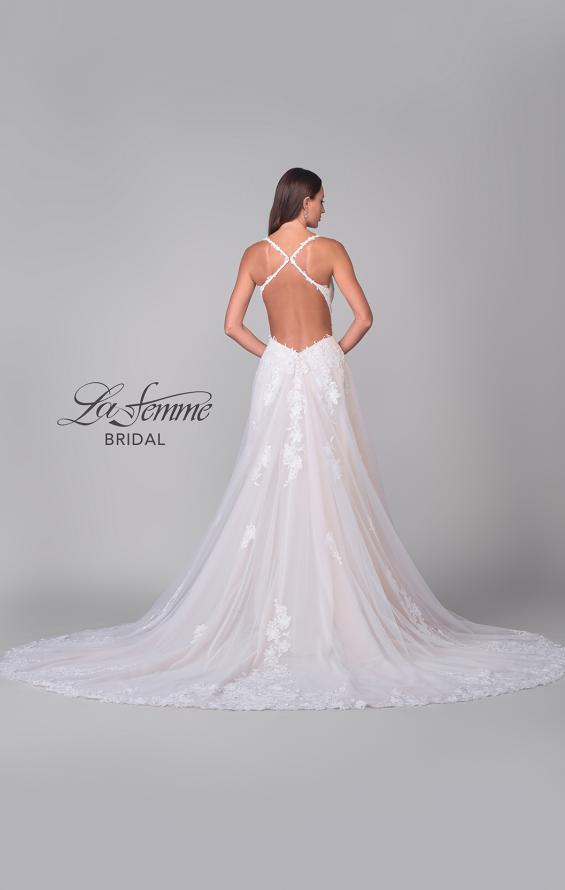 Picture of: Pretty A-Line Gown with Square Neckline and Lace Applique in IIINW, Style: B1287, Detail Picture 7