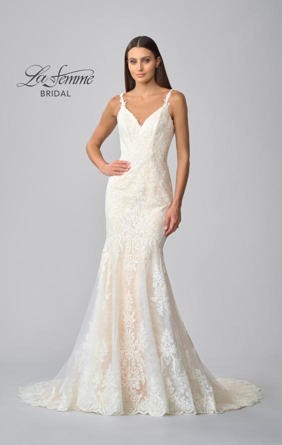 Picture of: Trumpet Lace V-Neck Wedding Gown in IINB, Style: B1003, Detail Picture 10
