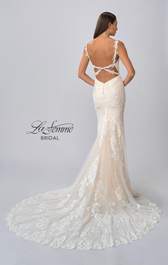 Picture of: Plunge Neck Bridal Dress with Stunning Lace Details in IINB, Style: B1053, Detail Picture 10