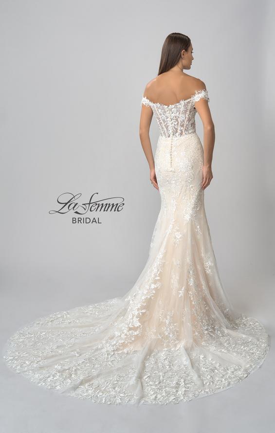 Picture of: Ornate Lace Wedding Dress with Off Shoulder Top in IINB, Style: B1014, Detail Picture 12