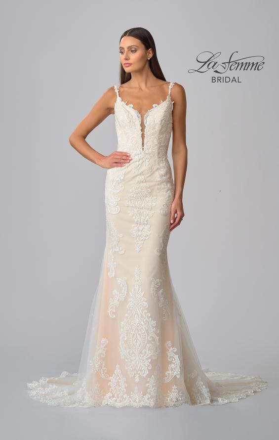 Picture of: Plunge Neck Bridal Dress with Stunning Lace Details in IINB, Style: B1053, Detail Picture 13