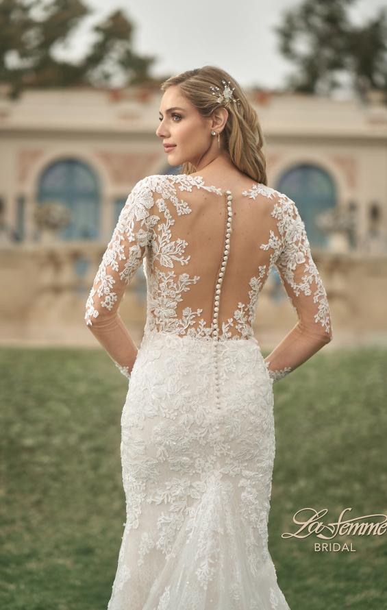 Picture of: Long Sleeve Embellished Lace Trumpet Dress in IINB, Style: B1018, Detail Picture 2