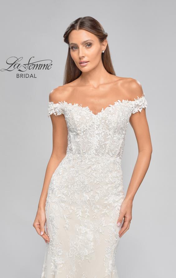 Picture of: Ornate Lace Wedding Dress with Off Shoulder Top in IINI, Style: B1014, Detail Picture 8