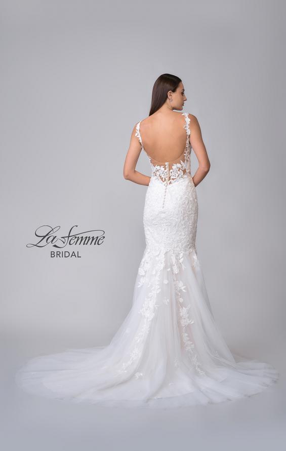 Picture of: Illusion Lace Back Wedding Gown with Trumpet Skirt in IINI, Style: B1034, Detail Picture 9