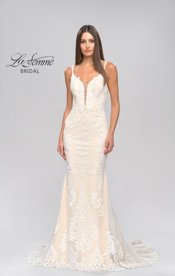 Picture of: Plunge Neck Bridal Dress with Stunning Lace Details in IINI, Style: B1053, Detail Picture 9