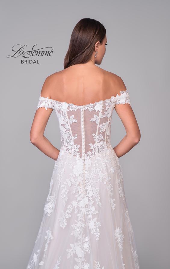 Picture of: Stunning Off the Shoulder Wedding Dress with Slit and Illusion Back in IINI, Style: B1223, Detail Picture 9