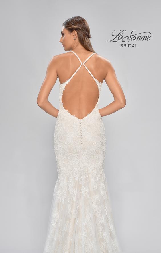 Picture of: Lace Trumpet Wedding Dress with Open Back in IINI, Style: B1010, Detail Picture 10