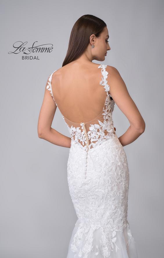 Picture of: Illusion Lace Back Wedding Gown with Trumpet Skirt in IINI, Style: B1034, Detail Picture 11