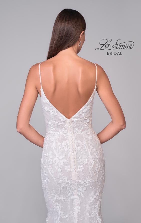Picture of: Lace Plunge Neck Bridal Dress with Gorgeous Full Train in IINI, Style: B1216, Detail Picture 11