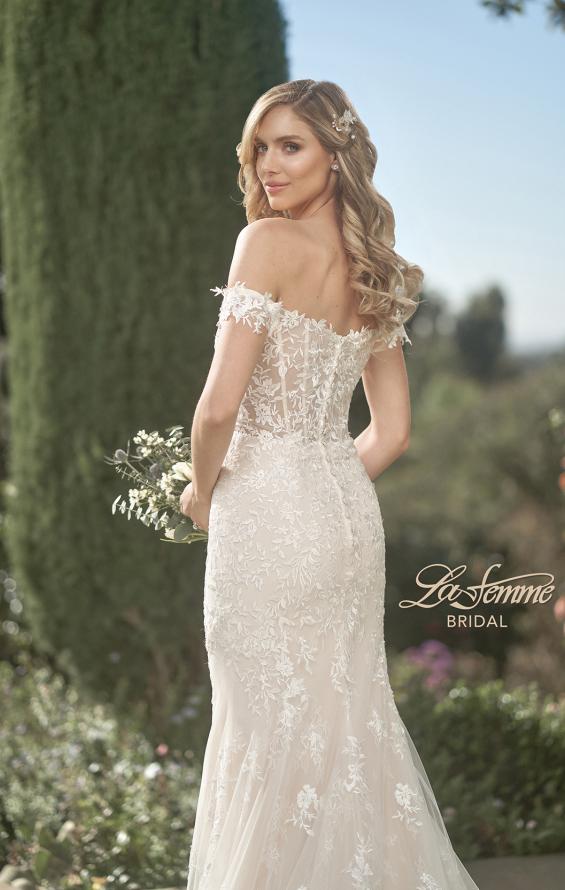 Picture of: Ornate Lace Wedding Dress with Off Shoulder Top in IINI, Style: B1014, Detail Picture 2