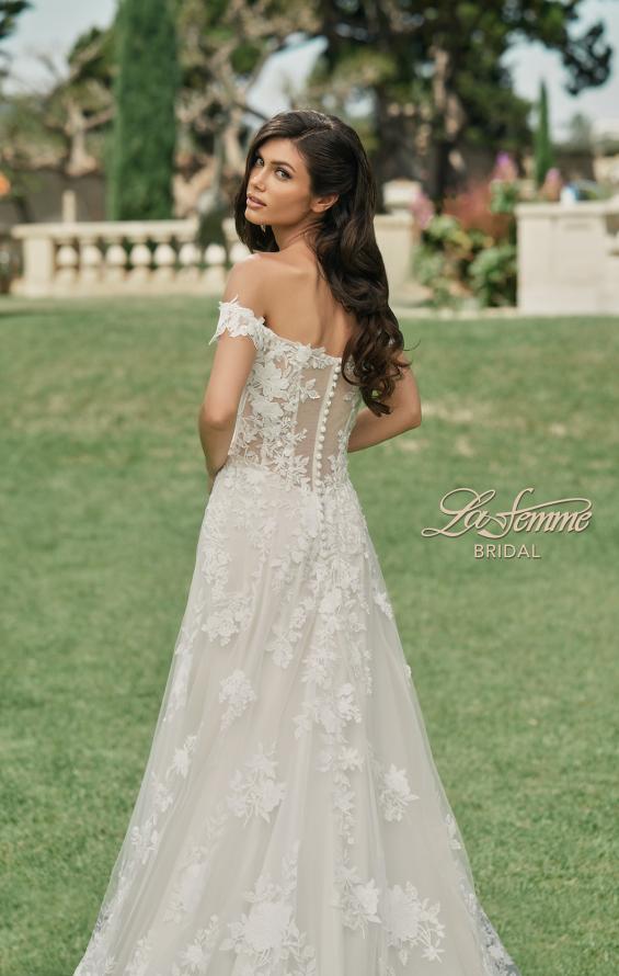 Picture of: Stunning Off the Shoulder Wedding Dress with Slit and Illusion Back in IINI, Style: B1223, Detail Picture 2