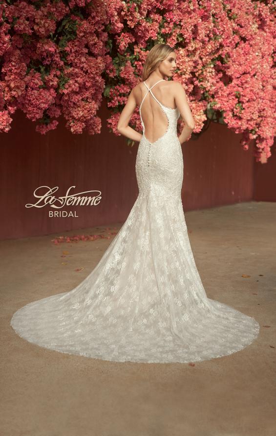 Picture of: Lace Trumpet Wedding Dress with Open Back in IINI, Style: B1010, Detail Picture 4